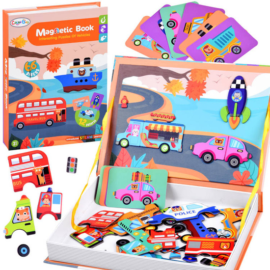 Magnetic jigsaw book VEHICLES 66ele ZA3767