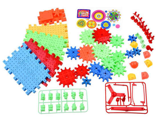 Spatial construction blocks WAFFLES 81 pieces for small children ZA2951