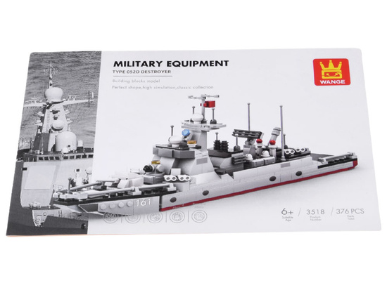 Technical Building Blocks Wange Type 052D Destroyer Warship 376 pcs ZA5673