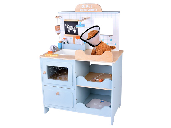 Wooden Veterinary Clinic – Vet Clinic with Puppy + Accessories ZA5939