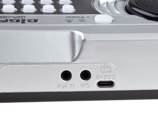Mini organ KEYBOARD 37-keys + microphone SILVER IN0183