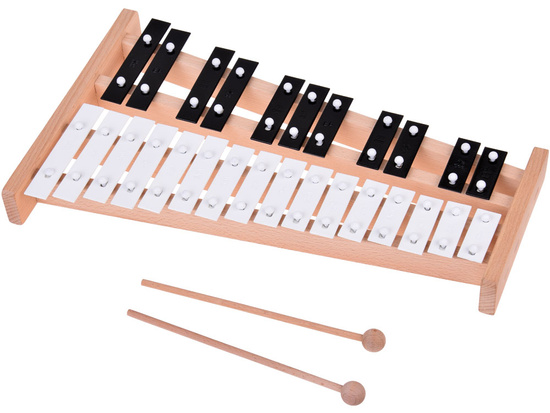 Wooden cymbals chromatic bells 27 tones + sticks IN0179
