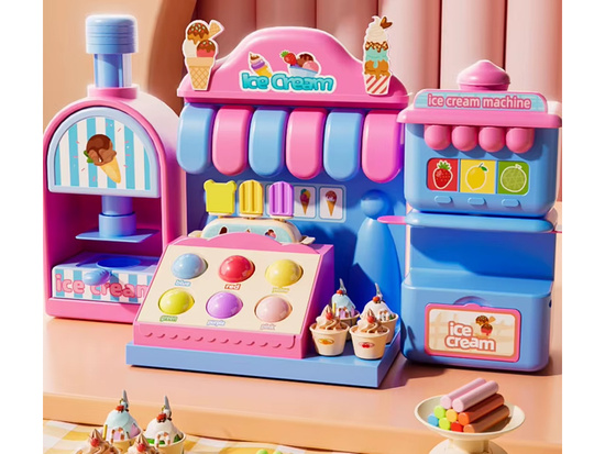 Sweet set of PLASTIC Ice Cream Parlor Confectionery - lots of accessories ZA5895