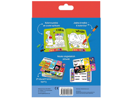 English educational cards and coloring book 5+ KS0776