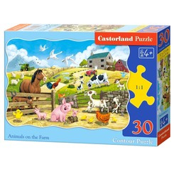 Puzzle 30-elementów Animals on the Farm