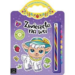 Aksjomat Zwierzęta na wsi. Malowanka z naklejkami KS0727