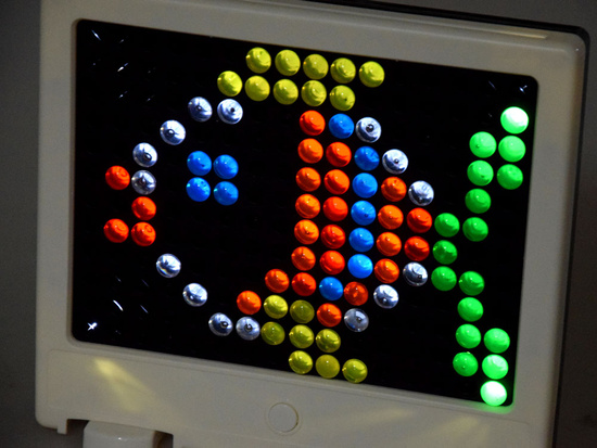 LED mosaic board with lamps puzzle Lite brite ZA4188