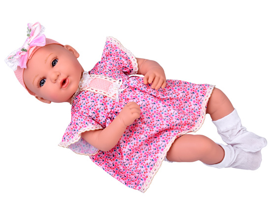 Interactive BOBAS doll 46cm - in a lilac dress + accessories ZA5834