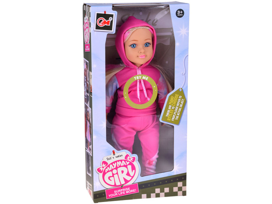 Lalka w dresie 48 cm z długimi blond włosami – sportowa stylizacja ZA5844