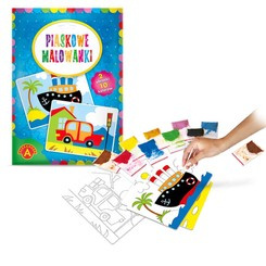 Alexander sand painting set of 2 pictures ship carZA5407