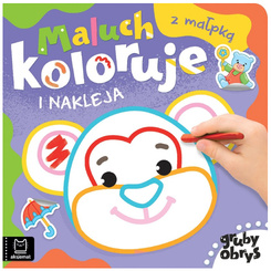 Aksjomat Maluch koloruje i nakleja z małpką. Gruby obrys KS1095