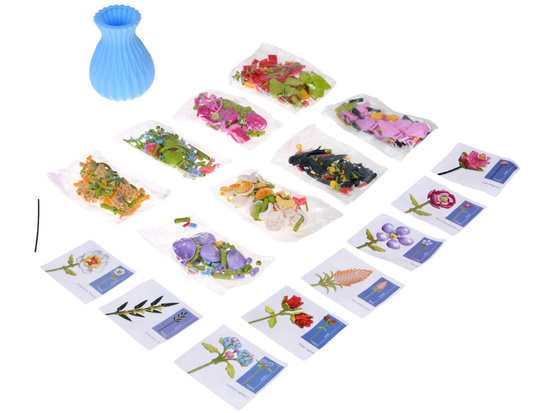 Technical blocks SERIES: Bouquet of 8 wildflowers in a vase 691 pieces ZA5892