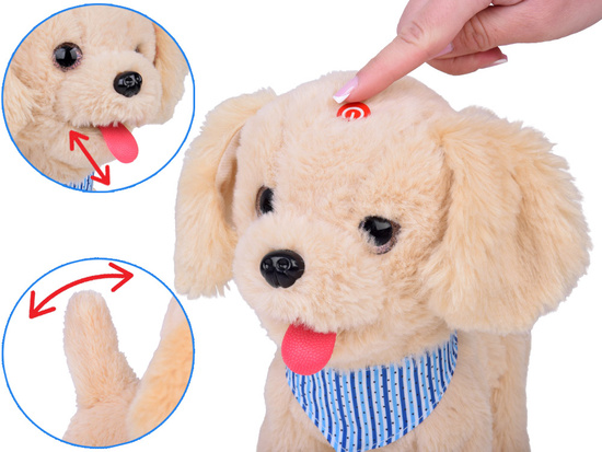 Interactive Plush Biscuit Dog TINKA Walks Barks Licks ZA5366