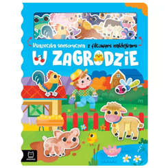 Aksjomat Książeczka sensoryczna z filcowymi naklejkami W Zagrodzie KS0991