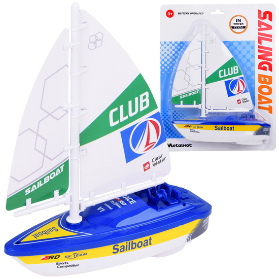 Colorful Sailboat battery operated water boat for children ZA5234