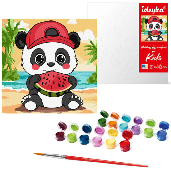 Painting by numbers for kids 25x25cm KHO1251 Summer Panda with watermelon AP0064