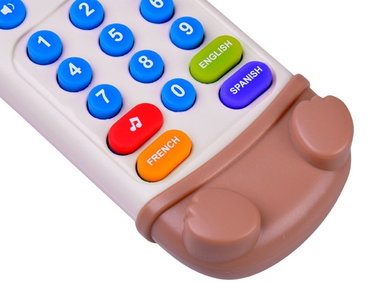 Interactive remote control - 2-in-1 TEDDY BEAR teether for children + funny sounds ZA6017