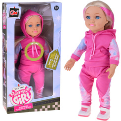 Doll in Tracksuit 48 cm with Long Blonde Hair – Sporty Outfit ZA5844