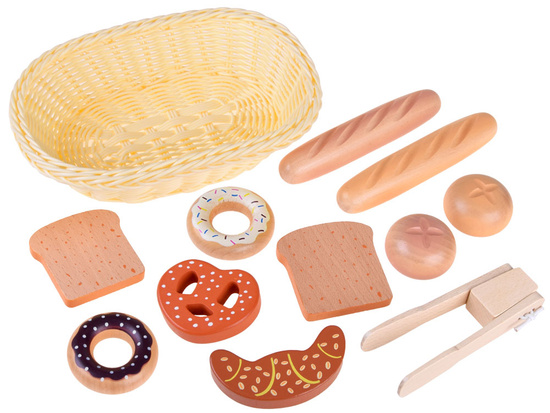 Wooden products basket with bread ZA4134