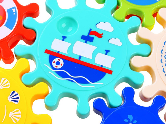 Spin sort Water toy colorful cogs  ZA3407