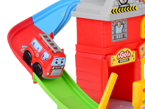 Set of car garage with driveway FIRE BRIGADE + fire truck ZA5691