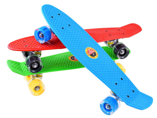 FISZKA skateboard for children up to 50kg LED glowing wheels SP0575