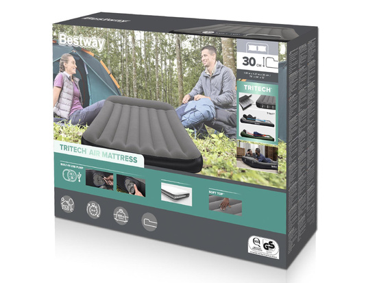 Bestway Self-inflating camping mattress 2-person 300kg TRITECH 191x137cm 671BR