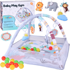 Educational Play Mat with Arch + Play Yard + Colorful Balls + Toys ZA5823