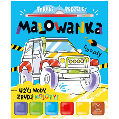 Aksjomat Farbki i pędzelek. Malowanka. Użyj wody, zbudź kolory! POJAZDY KS1059