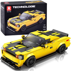 Technical blocks 319-pieces + stickers Yellow Sports Car ZA5260