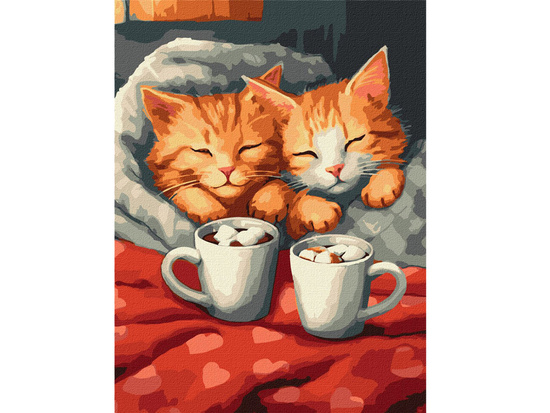 Painting by numbers kit 30x40cm KHO6588 Cats in love AP0093
