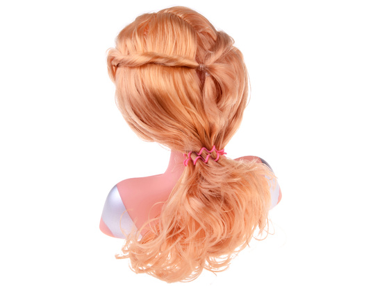 BLONDE DOLL 20 cm combing head with hairdressing accessories ZA5837