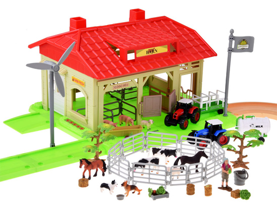 FARM ANIMALS SERIES Large farm + tractor and animals 125pcs ZA4823