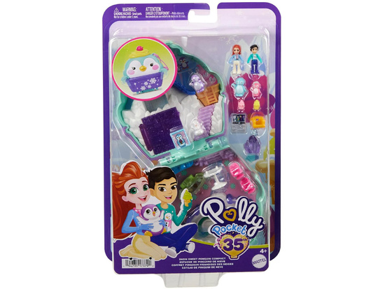 Polly Pocket Snow Penguin Set with Lockable House and Accessories ZA6050