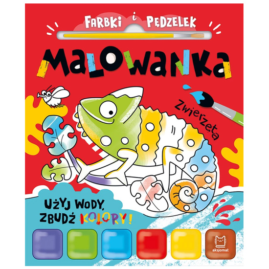 Aksjomat Farbki i pędzelek. Malowanka. Użyj wody, zbudź kolory! ZWIERZĘTA KS1060