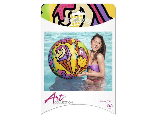 Bestway Inflatable beach ball COLOURFUL large 91cm 31044