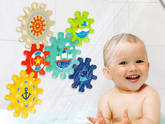 Spin sort Water toy colorful cogs  ZA3407