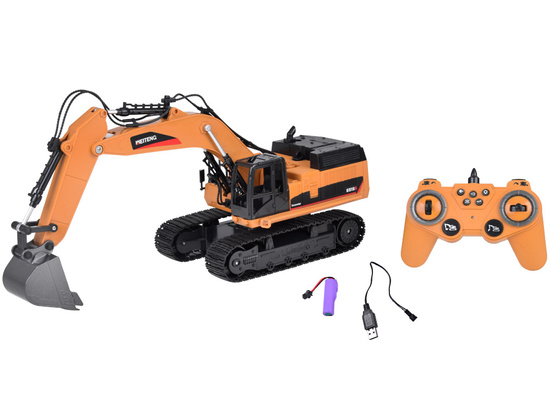 Solid Excavator on tracks effect Smoke Sound LED Light + Remote Control RC0698