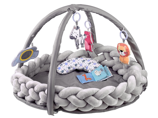 Play mat with arch and toys + braided braid OTULACZ ZA5875