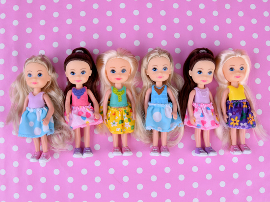 Adorable mini dolls to play with. Doll 12 cm, 6 pcs. ZA4755