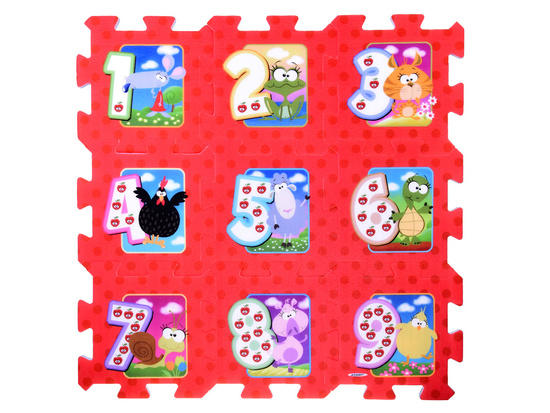 Foam puzzle ANIMALS and NUMBERS Baby mat 93x93cm ZA3147