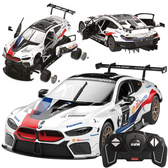 Rastar 1:18 model to assemble BMW M8 GTE remote-controlled car RC0708