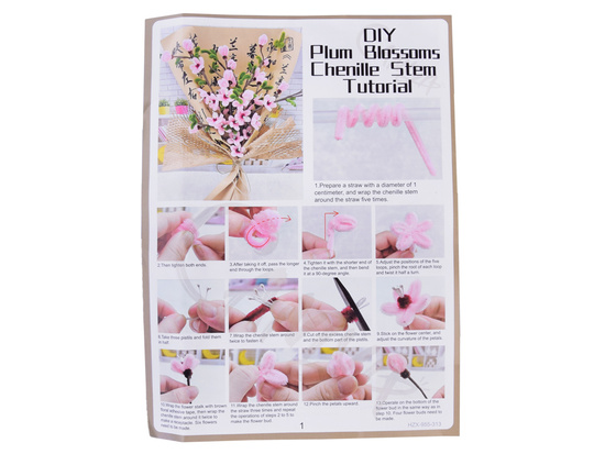 DIY Creative Kit Make a Fabric Flower Bouquet JAPANESE CHERRY ZA5867