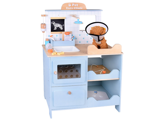 Wooden Veterinary Clinic – Vet Clinic with Puppy + Accessories ZA5939