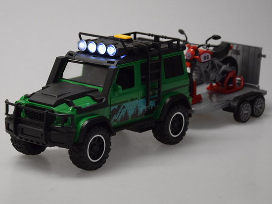 Off-road vehicle with trailer + MOTOR Light and sound ZA5913