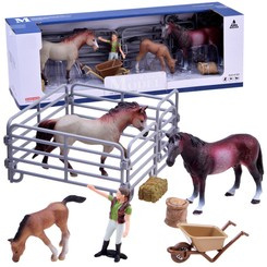 FARM ANIMALS SERIES Set of horses from the farm Figurines COLLECTION ZA2604