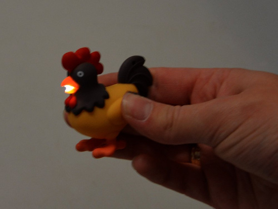 Key ring cockerel light sound pendant ZA3530