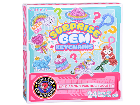 Creative Advent calendar, collage, diamond embroidery, key rings ZA6019