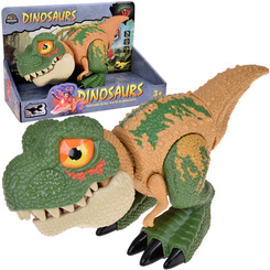 Movable DINOSAUR Tyrannosaurus Rex Sound + Light GREEN ZA5589
