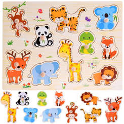 Wooden puzzle ANIMALS puzzle 10 pieces ZA4721